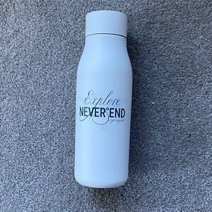 White Explore Never End Water Bottle